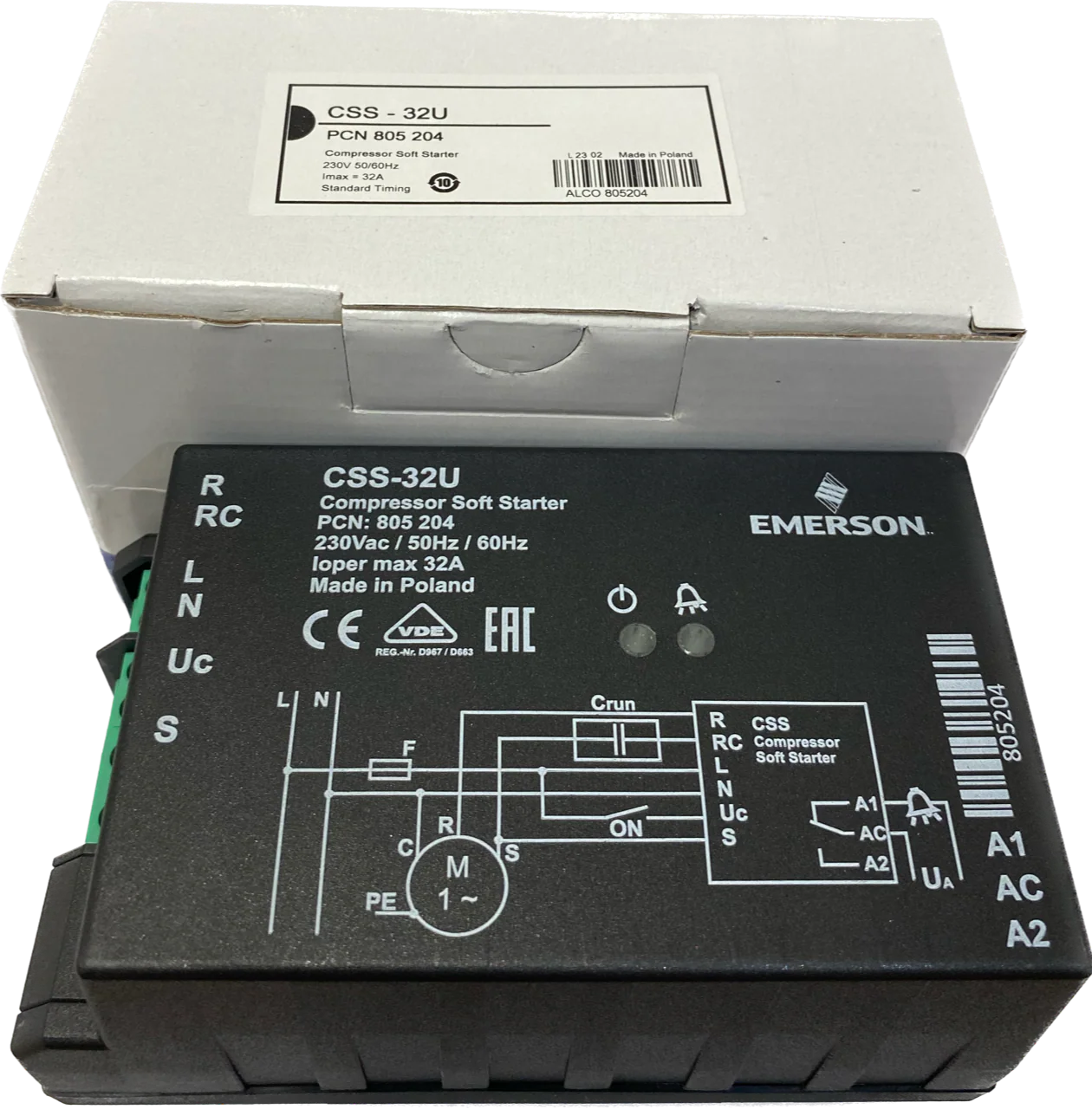 CSS- 32U Emerson Soft Start Module For Compressors - Single Phase (230v) 32Amp